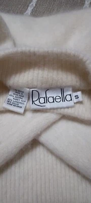 Rafaella 45% Angora Lambswool Vintage Fuzzy Black Sweater Top Medium - Image 1 of 4