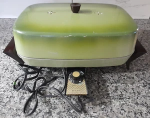 Vintage Presto 15" Jumbo Fry Pan Electric Skillet Avocado - Tested Works - Picture 1 of 17