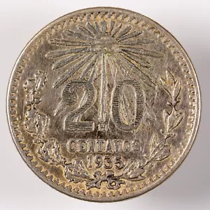 México - 20 Centavos - 1935 - Plata .720 - Imagen 1 de 2