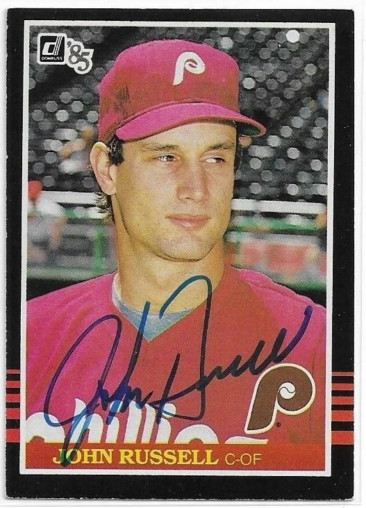 JOHN RUSSELL Autographed Signed 1985 Donruss card #648 Philadelphia Phillies COA - Image 1 of 1