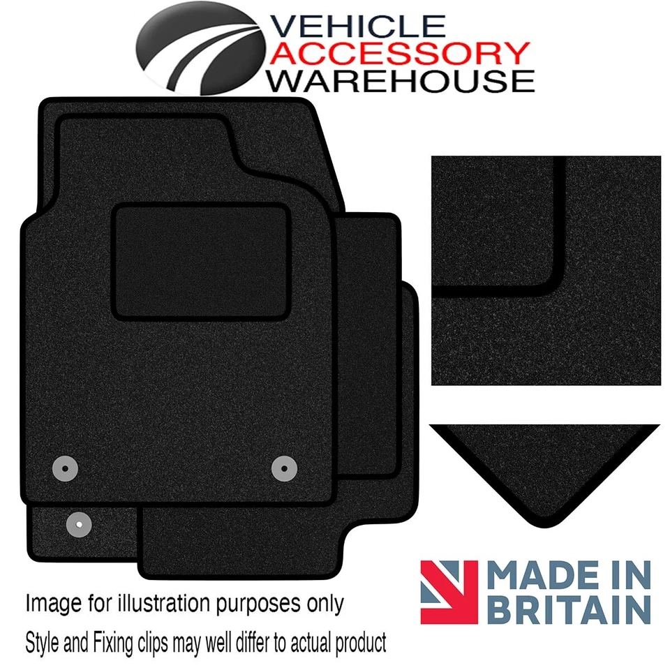 Fits Mazda RX8 (2003-) Tailored Fitted Black Car Mats - Image 1 of 1