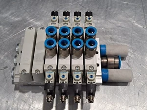 FESTO (4) VUVG-L14-B52-T-G18-1P3 MAGNETVENTILE MIT VERTEILERBLOCK - Bild 1 von 7