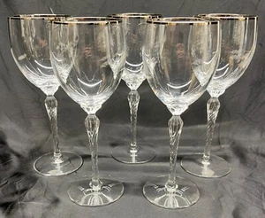 5 Lenox Crystal Madison Platinum Trim Water Goblets 8 1/2" - Picture 1 of 8