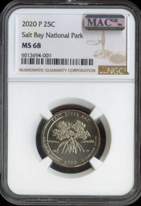 2020 Salt River Bay Quarter NGC MS68 MAC Quality - Picture 1 of 2