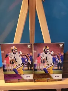 Lote de tarjetas de radiocontrol Ja'Marr Chase 2021 Panini Chronicles Prestige NFL rosa bronce lámina - Imagen 1 de 4