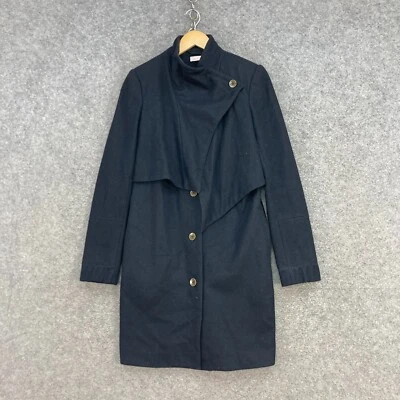 Sass & Bide Coat Jacket Womens 6 Black Wool Button Lined Business Warm A5905 - Image 1 of 4