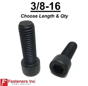 3/8-16 Socket Head Cap Screws Allen Black Oxide 12.9 (CHOOSE LENGTH & QTY) - Picture 1 of 114
