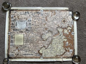 1938 Original Pictorial Map of Boston Vicinity Ernest Dudley Chase SEE PHOTOS - Picture 1 of 8