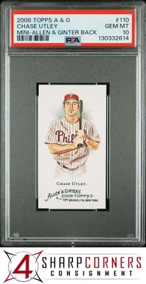 2008 TOPPS ALLEN & GINTER MINI #110 CHASE UTLEY ALLEN BACK POP 3 PSA 10 - Image 1 of 3