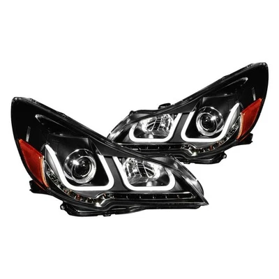 For Subaru Outback 10-14 Headlights Driver & Passenger Side Black U-Bar Foto 1 de 3