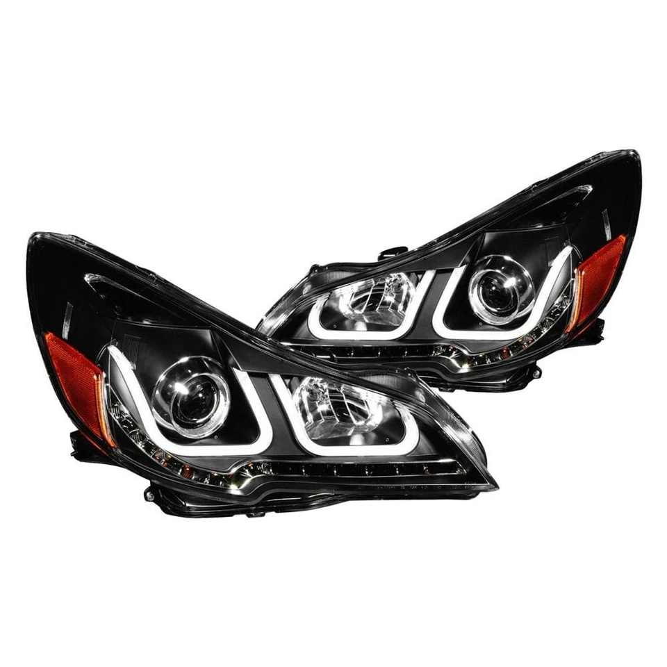 For Subaru Outback 10-14 Headlights Driver & Passenger Side Black U-Bar Foto 1 de 3