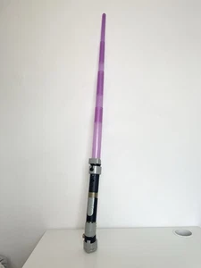 Star Wars Hasbro 2007 Mace Windu Purple Lightsaber Lights & Sounds 39" - Picture 1 of 9