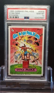 DYNA MIKE #250B 1986 GARBAGE PAIL KIDS STICKERS OS 6th series - PSA 10 GEM Mint - Picture 1 of 2