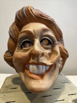 Vintage Cesar Mask 1986 Nancy, Reagan Halloween Mask Old School Style Mask - Image 1 of 4