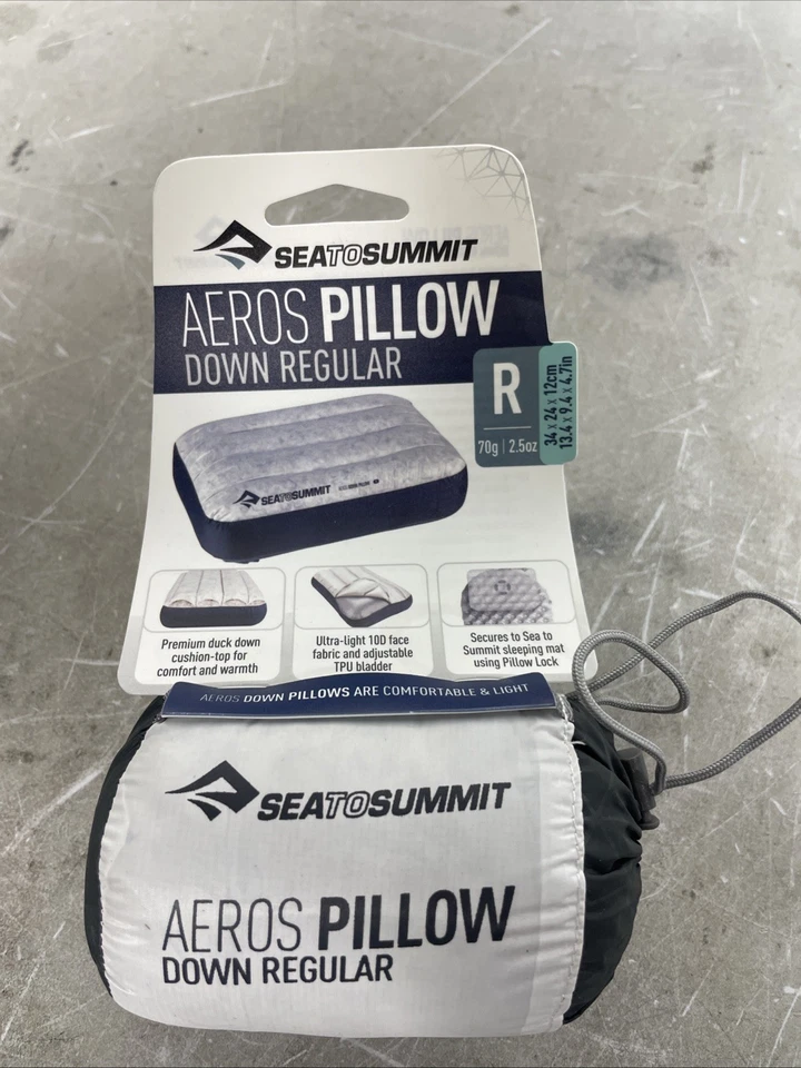 Regular Grey Soft Silent TPU Air Bladder Sea to Summit Aeros Down Pillow