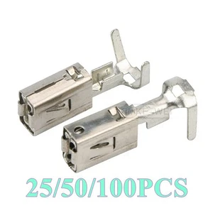 TE/AMP 15-13 AWG Automotive Crimp Female Socket Pin Terminals Contact 1241414-1 - Picture 1 of 2
