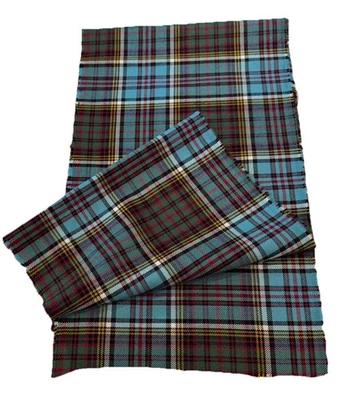 Clan Ross Tartan Vibrant Blue /green 100% Wool 95cm Long 81 Cm Wide - Image 1 of 3