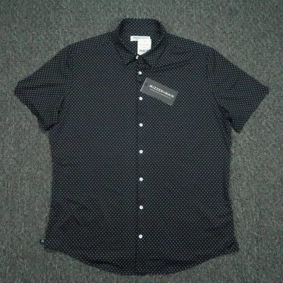 Mizzen Main Shirt Mens XL Blue White Spinnaker Trim Polka Dot Short Sleeve NWT - Image 1 of 4