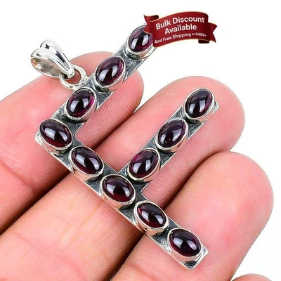 Hessonita Granate Piedra Preciosa 925 Plata Sólida Viernes Negro Esposa Nuevo Colgante Joyería Foto 1 de 4