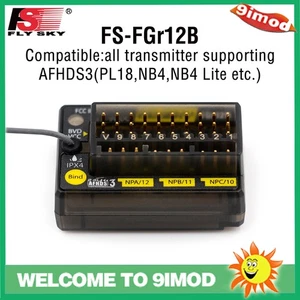 FlySky FGr12B 12CH RC Receiver PWM PPM i-bus for AFHDS3 PL18/NB4 Transmitters - Picture 1 of 9