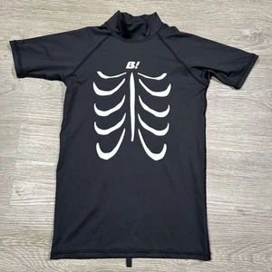 BUELL Surf Toddler Boys Size 4 Skeleton Rashguard Short Sleeve UV 50 Swim Shirt - Picture 1 of 7
