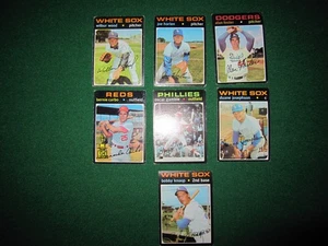 1971 Topps Baseball Card Lot,  7 Cards W Wood, Carbo Rookie - Picture 1 of 14
