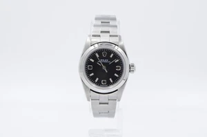Rolex Oyster Perpetual Lady 76080 Black dial 2006 with box and papers - Picture 1 of 8