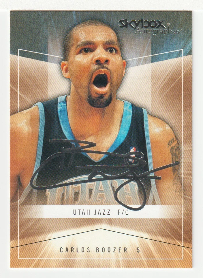Carlos Boozer - Utah Jazz (NBA Basketball) 2004-05 Skybox Autographics # 19 Mint - Image 1 of 1