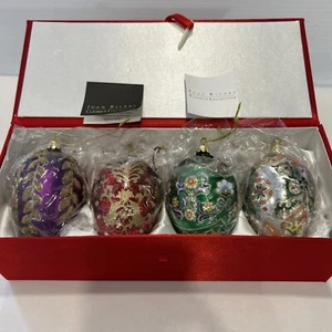 Joan Rivers Classic Collection Egg Ornament Faberge Inspired Set 4 Egg Ornaments - Picture 1 of 10