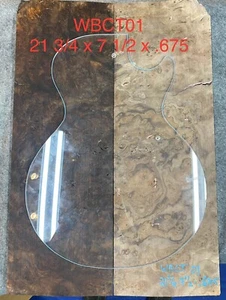 Amazing And Rare Walnut Burl Electric Guitar Carve Top Luthier Tonewood .675” - Picture 1 of 5