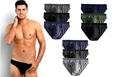 CLASSIC SPORTS Mens Briefs Underwear Underpants Slips Classic Cotton Hipsters Adults 3 Pairs