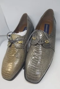 NUEVO Zapatos Giorgio Brutini Para Hombre GRIS Piel de Serpiente 933158 Con Cordones 8M - Imagen 1 de 3