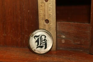 Antique Victorian Era Horse Bridle Button Glass H - Picture 1 of 5
