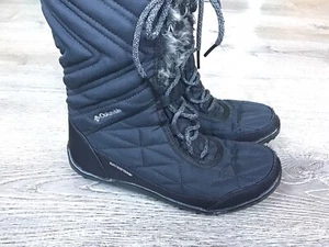 Columbia Women's Size 8 Boots Minx Mid III Waterproof Faux Fur Black BL5964-010 - Picture 1 of 13