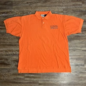 Vintage University Of Illinois Fighting Illini Chief Polo Shirt Men’s Size Large - Picture 1 of 7