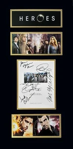Heroes Original Signed Script Double Matted and Framed Ready to Hang - Picture 1 of 3