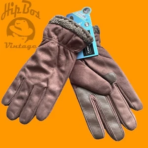 Isotoner Mens Recycled Microsuede Gloves Water Repellent SmartDri Gloves Size M - Picture 1 of 5