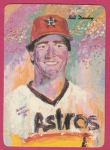 1986 Mothers Cookies # 25 Bill Dawley -- Houston Astros