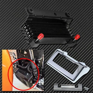 Motorcycle Oil Cooler Radiator + Chrome Outer Cover Fit For Touring 2011-2016 - Picture 1 of 12