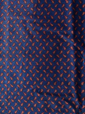 Pequeño Paisley Rojo en Algodón Azul Marino VIP Cranston Serigrafía Por PORTE Foto 1 de 4