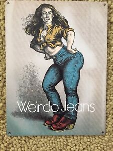 Robert Crumb Weirdo Comics Calvin Klein Jeans Brooke Shields Vintage Poster Sign