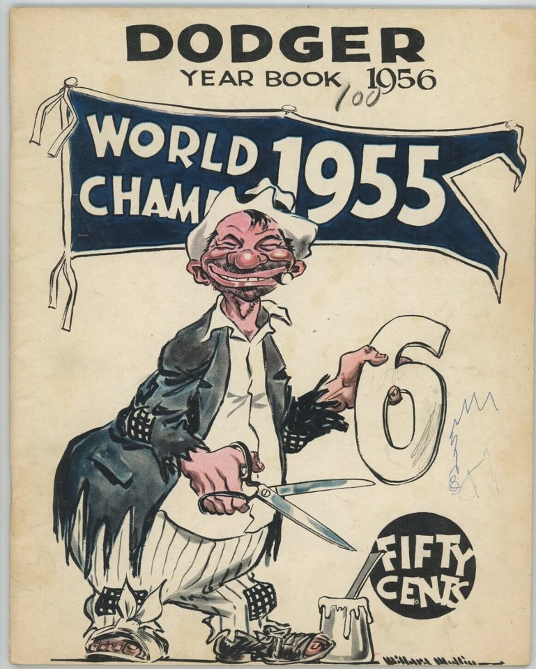 1956 Brooklyn Dodgers Yearbook VERY GOOD CONDITION *Jackie Robinson* - Изображение 1 из 1