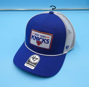 '47 Brand New York Knicks Hat Mens Blue White Rope Snapback Cap Trucker Mesh New - Picture 1 of 4