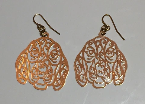 New Tennessee Volunteers Gold Tone Earrings, Fish Hook, Smokey, Gift for Her Mom Cover