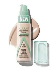 ALMAY Foundation Makeup Clear Complexion Makeup Foundation, 100 Ivory - Picture 1 of 3