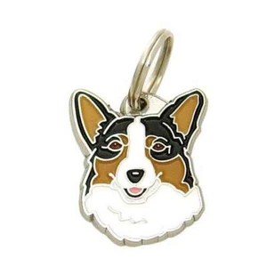 Dog name ID Tag,  Welsh corgi, Personalized, Engraved, Handmade, Charm - Picture 1 of 12