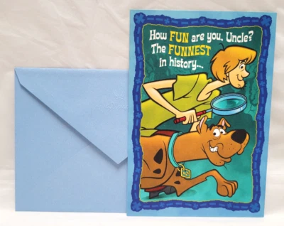 Винтажная поздравительная открытка Hallmark Scooby Doo - Happy Birthday UNCLE - Изображение 1 из 4