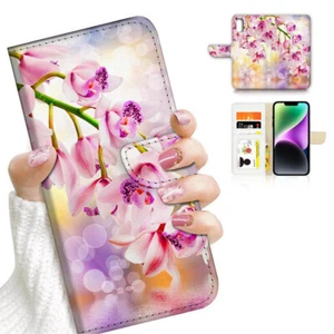 ( For iPhone XS MAX ) Wallet Flip Case Cover AJ26715 Flower - Picture 1 of 6