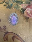 VTG Sterling Silver - MEXICO Foil Art Flower Opal Filigree Ring Size 10.5 Pink