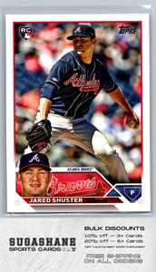 2023 Topps Update US324 Jared Shuster RC  Braves  Baseball Card